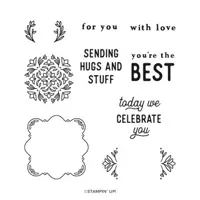 stamped with love photopolymer stamp set (english)